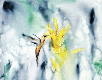 鮮やかなハチドリの花 作： 