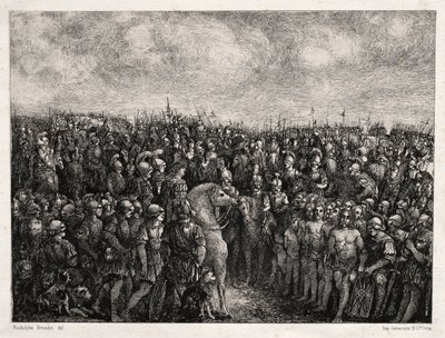 シーザーと彼の囚人、1878年。 作： Rodolphe Bresdin