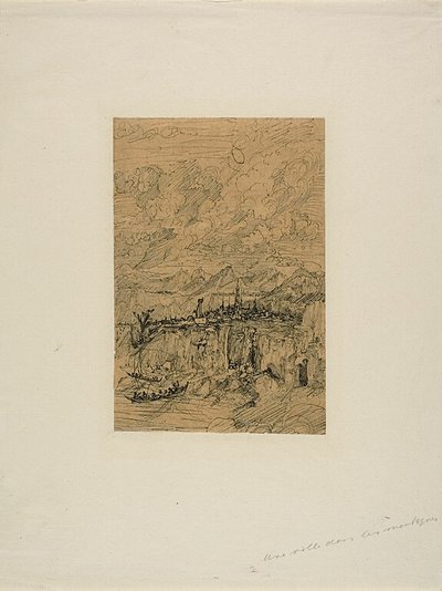 山の中の街 作： Rodolphe Bresdin