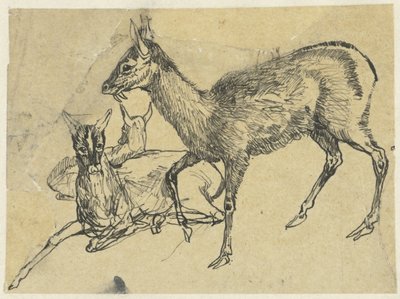 3頭の鹿 作： Rodolphe Bresdin
