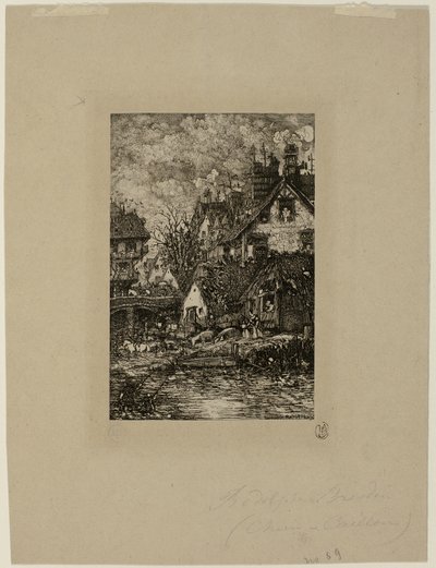 Revue Fantaisisteより 村に入る 作： Rodolphe Bresdin