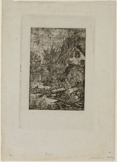Revue Fantaisisteより 村に入る 作： Rodolphe Bresdin