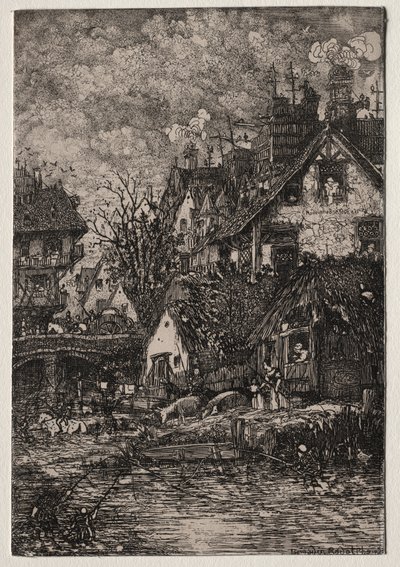 村への入り口 作： Rodolphe Bresdin