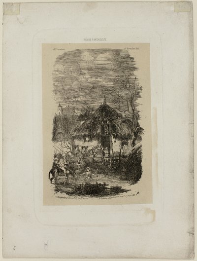 Revue Fantaisisteより、Farm Cottage 作： Rodolphe Bresdin