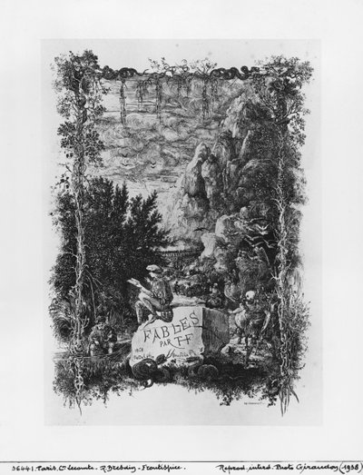 Hippolyte de Thierry-Faletans（19世紀）による「寓話」の前絵イラスト1868 作： Rodolphe Bresdin