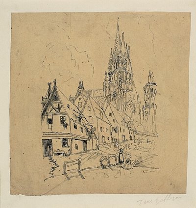ゴシック大聖堂 作： Rodolphe Bresdin