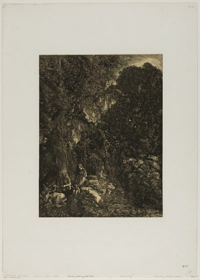 鹿のいる聖家族 作： Rodolphe Bresdin