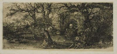 聖アントニオと死 作： Rodolphe Bresdin
