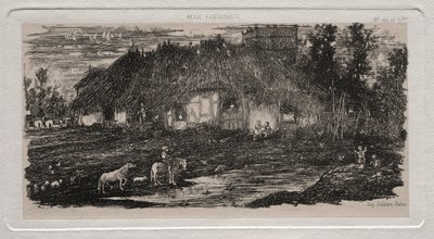 ファームヤード、1861年。 作： Rodolphe Bresdin