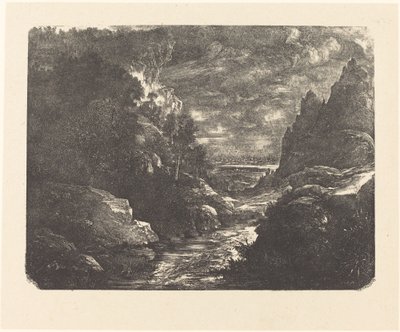 峡谷の小川 作： Rodolphe Bresdin