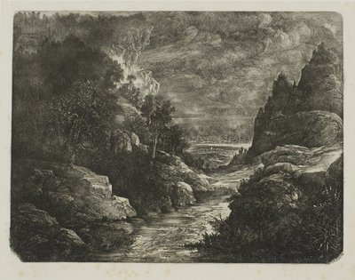 峡谷の小川 作： Rodolphe Bresdin