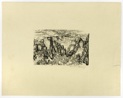 無題 (おそらくシーザーと彼の軍団) 作： Rodolphe Bresdin