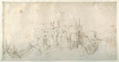 岩山の上の城（紙にペン、茶インク 作： Roelandt Jacobsz. Savery