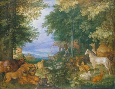 音楽で動物たちを魅了するオルフェウス 作： Roelandt Jacobsz. Savery