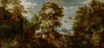 1627年、音楽で動物を魅了するオルフェウス 作： Roelandt Jacobsz. Savery