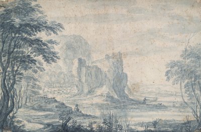 漁師と鴨猟師のいる風景 作： Roelandt Savery