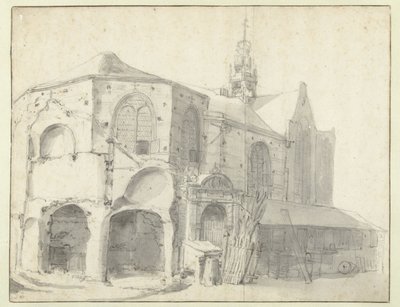 Jeruzalemkapel と Sint Olofskapel、アムステルダムのビュー 作： Roelant Roghman (attributed to)