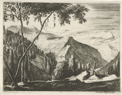 十字架のある山の風景 チロルの風景（連載タイトル） 作： Roelant Roghman
