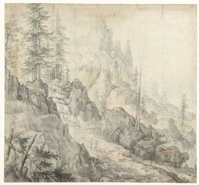 滝のある山の風景 滝のある山の風景 作： Roelant Savery