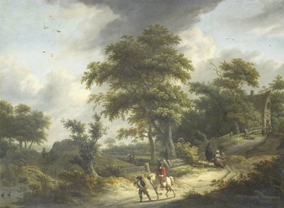 鷹匠のいる風景 作： Roelof Jansz. van Vries