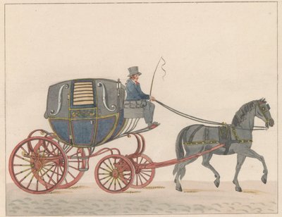 アムステルダムの馬車、1825年頃 Een Amsterdamsche Huurkoetsje または Brommertje / Un Fiacre de Louage en usage à Amsterdam A ij connu sous la nom de Brommertje (オブジェクトのタイトル) 作： Roelof van der Meulen