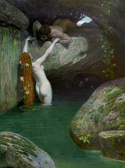 「洞窟の中」、1902-1903年。 作： Roessler