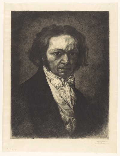 芸術家フランシスコ・デ・ゴヤの肖像 作： Rogelio de Egusquiza