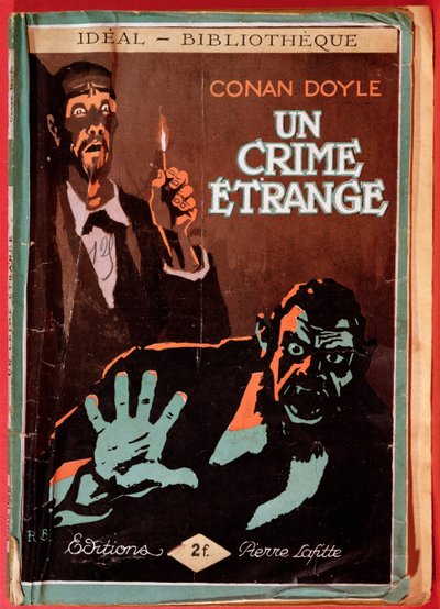 ピエール・ラフィット社刊、コナン・ドイル（1859-1930）著「Un Crime etrange」フランス版の表紙 作： Roger Broders