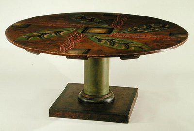 サーキュラー・テーブル 1913-14年頃（手塗りの木） 作： Roger Eliot Fry
