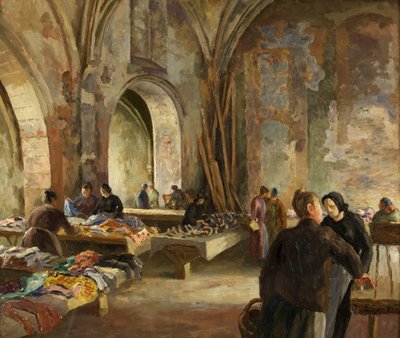 フランスの使われなくなった教会のマーケット 作： Roger Eliot Fry