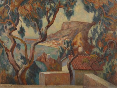 コートダジュールの眺め、マントン、1916 作： Roger Eliot Fry
