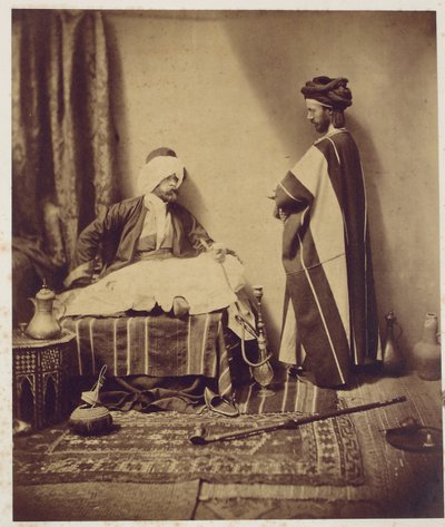 喫煙中の会話、1858 作： Roger Fenton