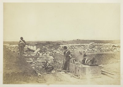 迫撃砲台の静かな一日 作： Roger Fenton