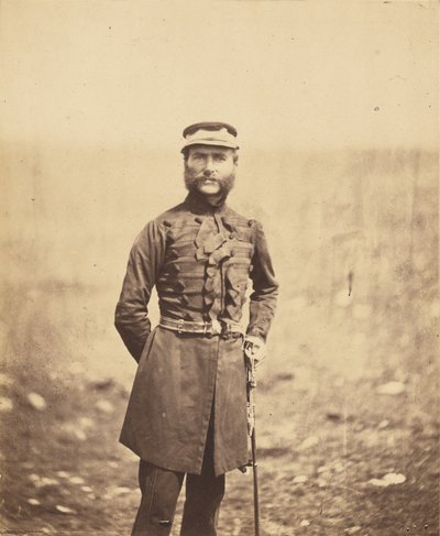 王立工兵隊のタイlden大佐。 作： Roger Fenton