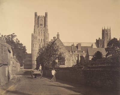 グラマースクールのイーリー大聖堂、1857年。 作： Roger Fenton