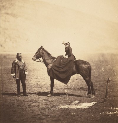 第8ハッサーズ、ペイマスター、ヘンリー・デュバリー氏、デュバリー夫人。 作： Roger Fenton