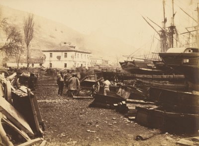 上陸場、オードナンス埠頭、バラクラヴァ 作： Roger Fenton