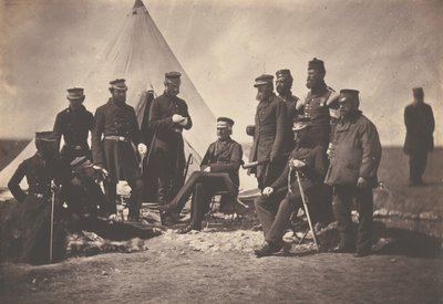 J.L.ペネファーザー中将と参謀、1855年。 作： Roger Fenton