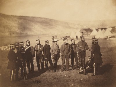 バートン少佐と第5竜騎兵近衛連隊の将校たち 作： ロジャー・フェントン