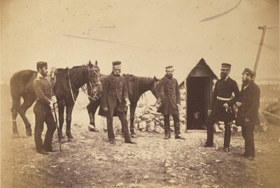 ギャレット少将と彼のスタッフの役員。 作： Roger Fenton