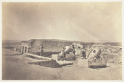 ピケハウス前の迫撃砲陣地、軽師団 作： Roger Fenton
