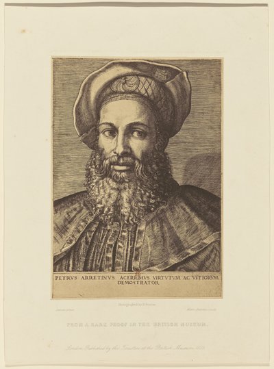 ティツィアーノの肖像画をマルク・アントニオがエングレーヴィングした複製。 作： Roger Fenton