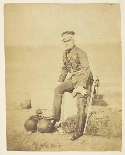 サー・ヘンリー・ウィリアム・バーナード (1799-1857)、将軍、参謀総長。 クリミアで撮影 作： Roger Fenton