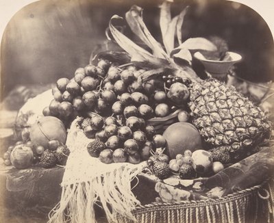 果物のある静物、1860年。 作： Roger Fenton