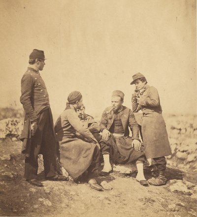 ズアーヴとラインの兵士たち。 作： Roger Fenton