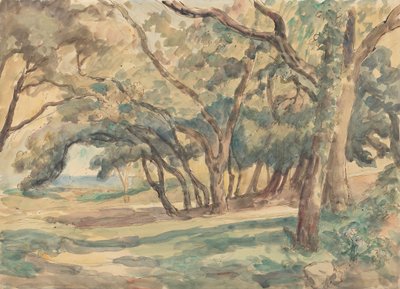 サントロペ近くの樹木が茂った空き地 作： Roger Fry
