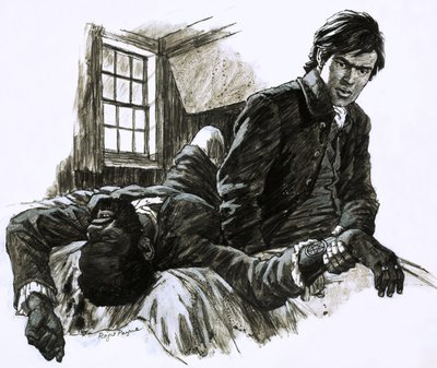 連載『ペンタグラムの刻印』の挿絵「未知の敵 作： Roger Payne