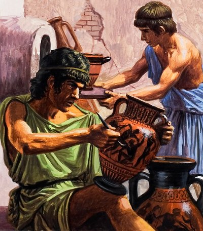 ギリシャ陶器 作： Roger Payne