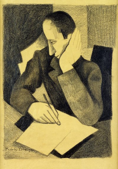 男の執筆：パルデのための研究;男の執筆：パルドのための研究、1920年頃 作： Roger de La Fresnaye