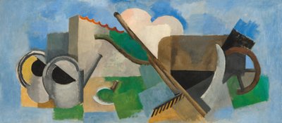 じょうろのエンブレム: 庭、1913 年。 作： Roger de La Fresnaye